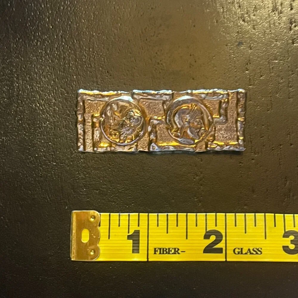 Vintage Gold tone Brooch with Owl and Centurion Design
